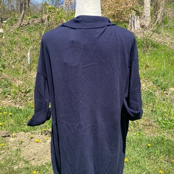 DUE Per Due Blue Open Front Cardigan size L NWT - Picture 5 of 8